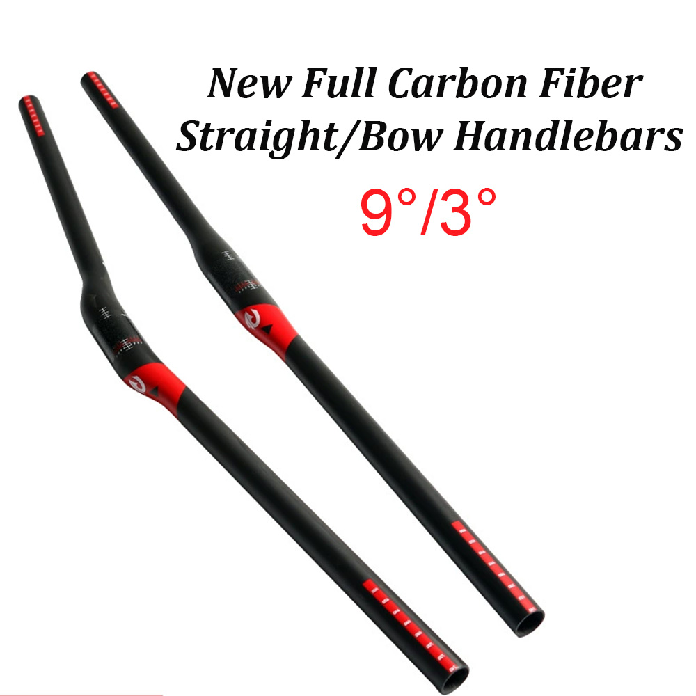 Mountain Biking Competition - Carbon-Mountainbike-Lenker-Set: 9-Grad-Riser-Lenker und 3-Grad-Gerader Lenker, Dual-Material,