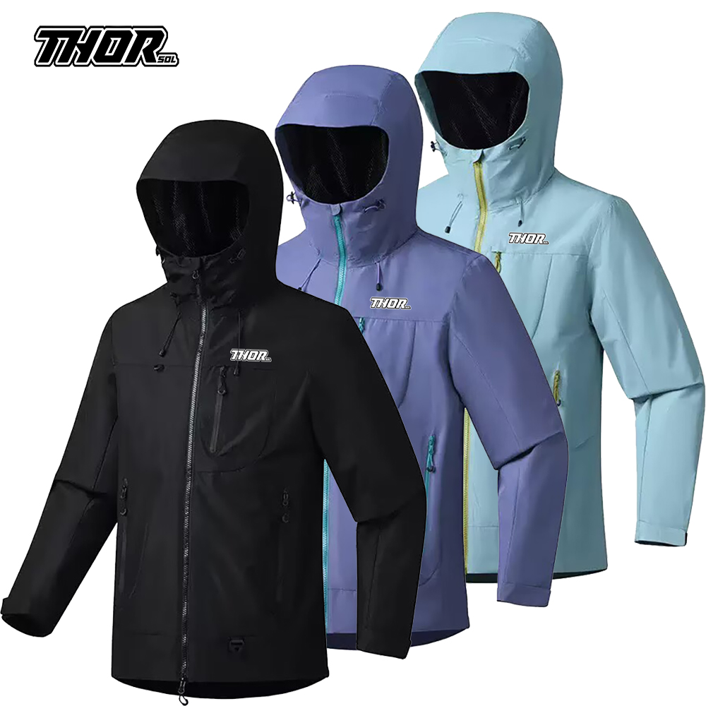 Mountain Biking Rain Jacket - THORSOL Herren Fahrrad-Regenjacke MTB Fahrrad-Windbreaker Damen