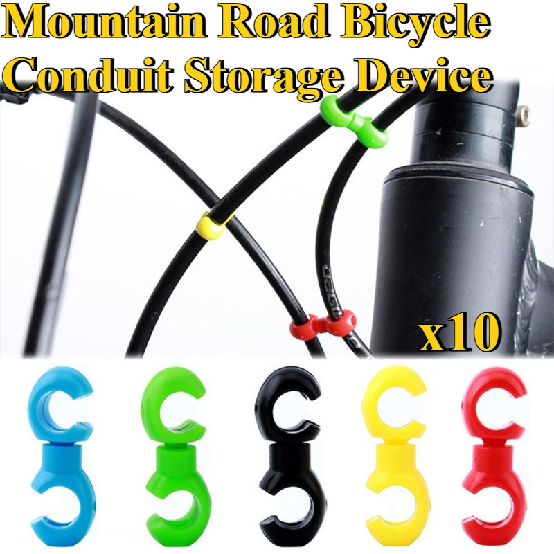 Mountain Biking Stuff - 10 Stück/Set Kunststoff-Fahrrad-Kreuzleitungsclips S-Form-Clips für Mountainbike