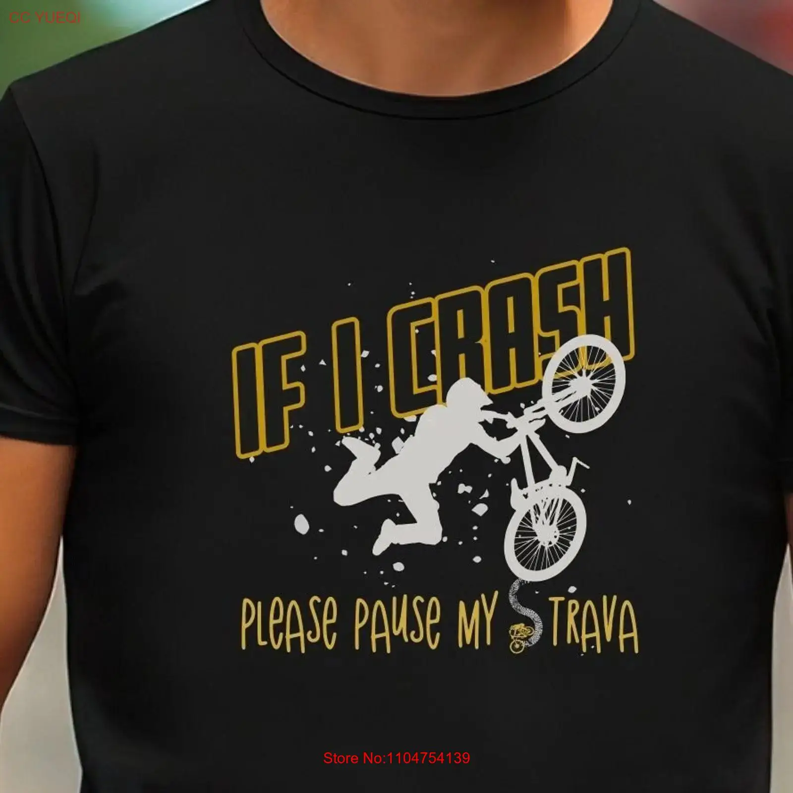 Mountain Biking App - Lustiges Mountainbike-T-Shirt. Wenn ich abstürze, bitte
