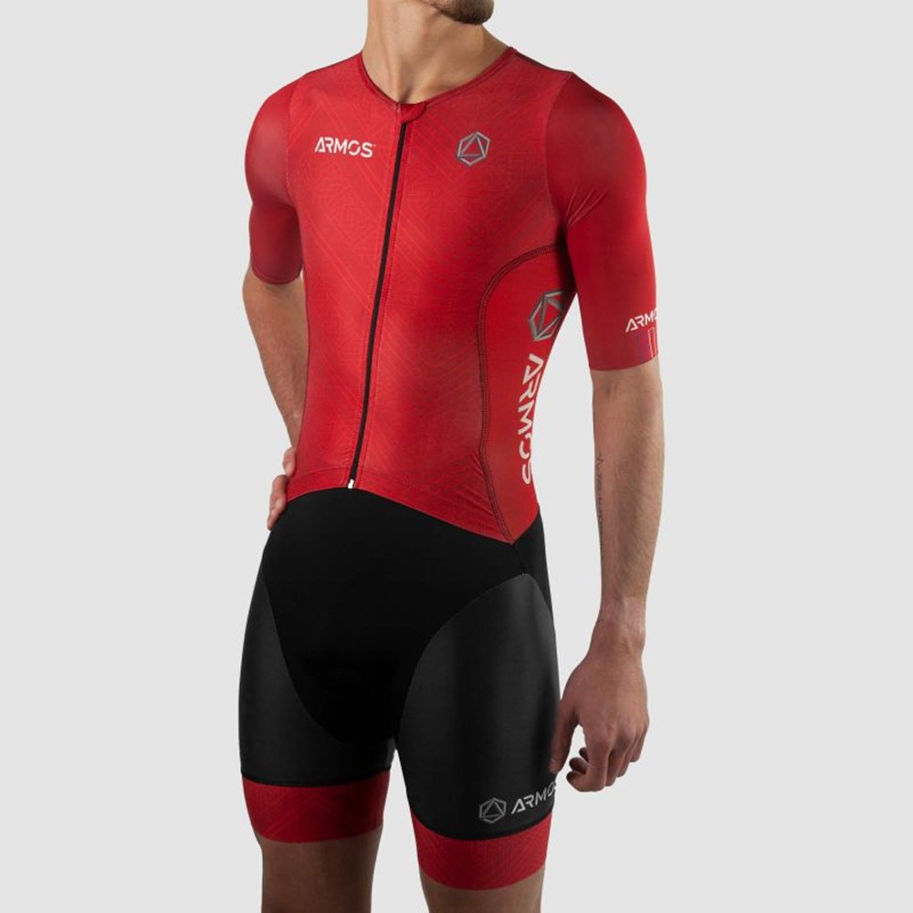 Mountain Biking Jumps - Sila Neue Herren-Fahrrad-MTB-Triathleten-Kleidung, Laufsport-Overall, Inline-Skating, Lycra,