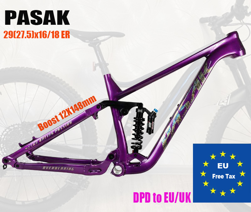 Mountain Biking Jumps - Fahrrad-Softtail-Rahmen, ENDURO, Vollgefedert, Aluminium, MTB, DH