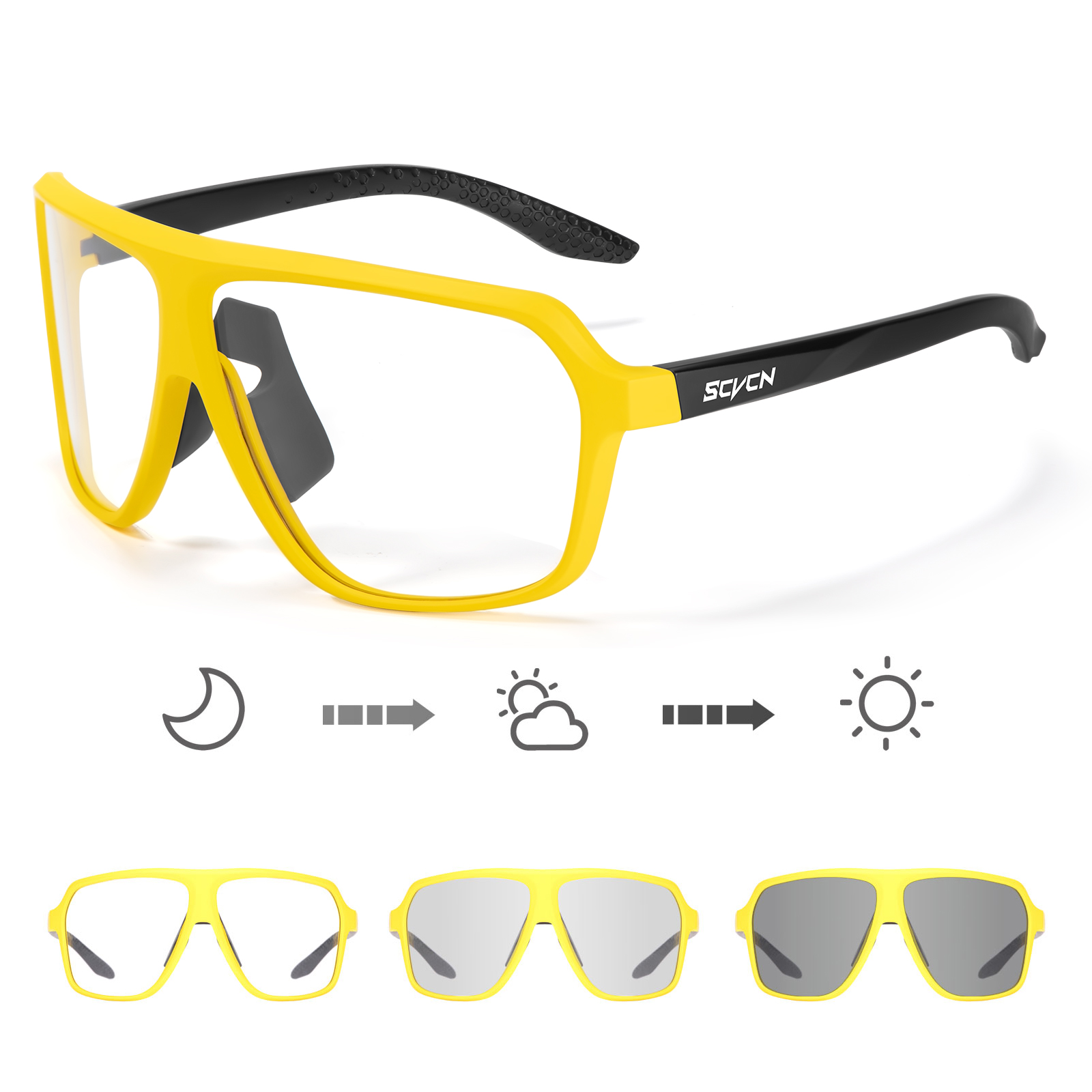 Mountain Biking Glasses - SCVCN Fahrrad-Sonnenbrille, MTB-Sportbrille, Wanderbrille, Radfahrbrille, Fahrrad-Eyewear