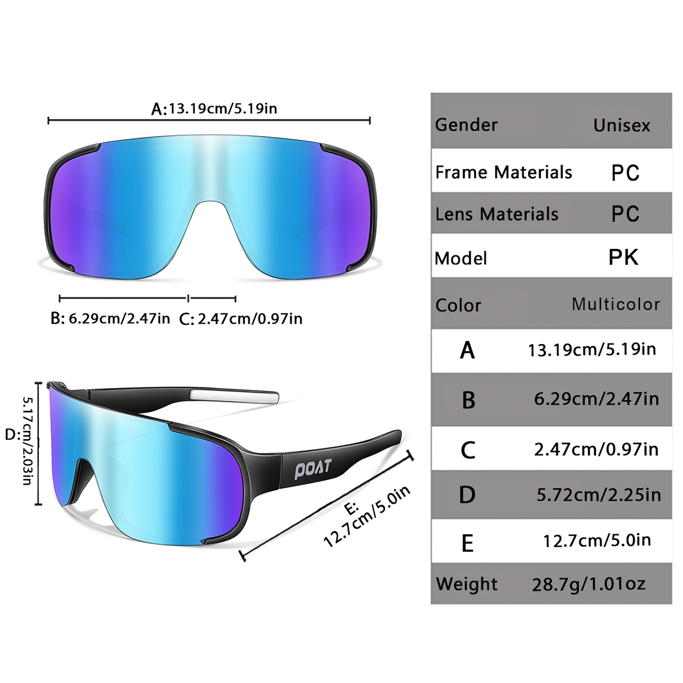 POAT UV400 Fahrrad-Sonnenbrill – Mountain Biking Glasses Bewertung und Preis